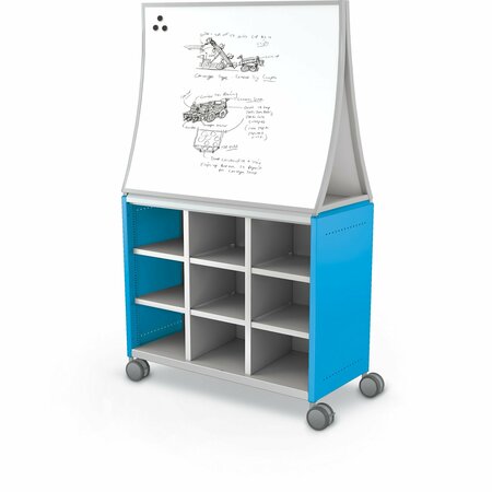 MOORECO Compass Cabinet Maxi H2 With Ogee Dry Erase Board Blue 72.1in H x 42in W x 19.2in D B3A1E1E1B0